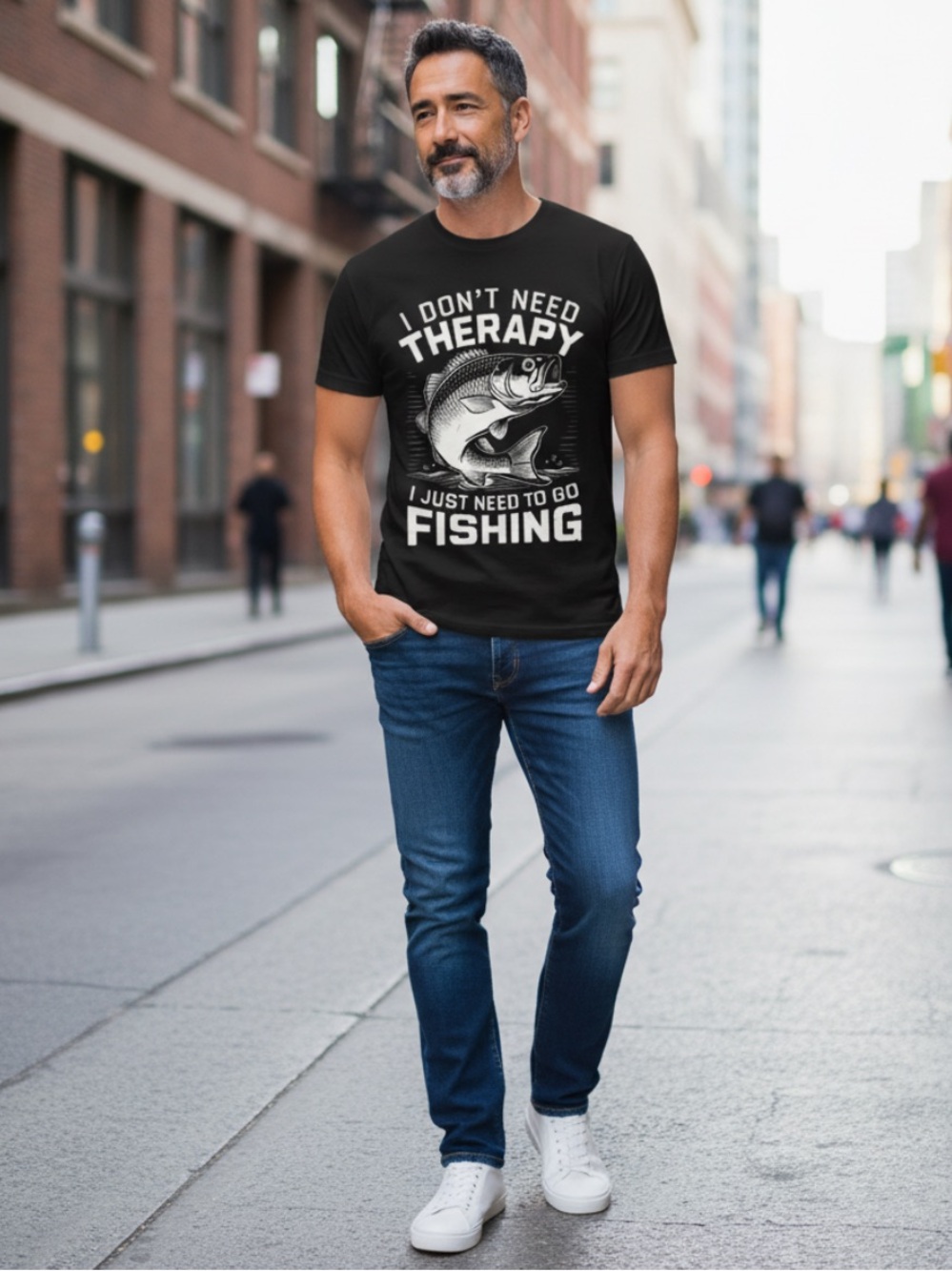 I Don’t Need Therapy I Just Need To Go Fishing Mens Tshirt